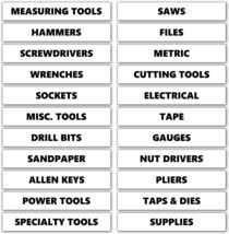 Toolbox Organizational Magnetic Labels Basic Set (Inverted Colors)(0.75&quot;H) - £9.40 GBP