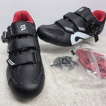 Peloton Cycling Shoes Men&#39;s 6.5 / Women&#39;s 8 EUR 38 Black Red with Cleats... - $843.07 MXN