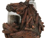 Western Wild And Free Faux Wood Tree Logs Horse Bust Salt Pepper Shakers... - $23.99