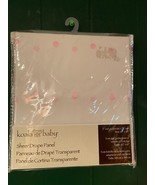 1 Koala Baby Pink Dot Sheer Drape Panel 42&quot; X 63&quot; *NEW* ccc1 - $12.99