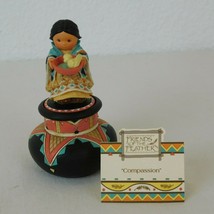 Enesco Vintage 1995 Compassion Girl Birdbath Porcelain Ceramic Covered Box Hahn - $19.35