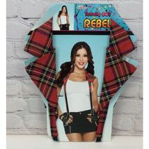 Totally 80S Rebel Suspenders Women's Costume Theatrical Plaid Black Zipp... - $15.83