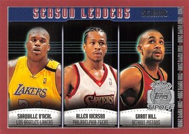 2000-01 Topps Tip Off #135 Shaquille O&#39;Neal Allen Iverson Grant Hill  - £0.67 GBP