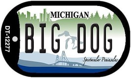 Michigan Big Dog Novelty Metal Dog Tag Necklace DT-12277 - £12.74 GBP