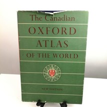 Canadian Oxford Atlas Book 1957 Oxford Press HC DJ Vintage Geography World - £31.59 GBP