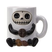 Furrybones Cup of Joe The Coffee Bean Morning Drink Mug Furry Bone Figurine - $18.98