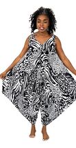 RETRO Romper Black/White Animal Print Summer Batik World St Kitts O/S - $38.41