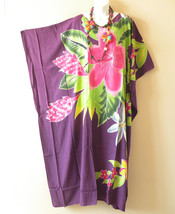 KD404 Floral Hand Painted Batik Kaftan Caftan Kimono Hippy Maxi Dress up... - £23.62 GBP