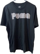 Puma Mens Black Size XL Tagless Soft T shirt Crew Neck Short Sleeved - £7.32 GBP