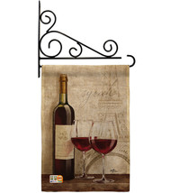 Wine in Paris Burlap - Impressions Decorative Metal Fansy Wall Bracket Garden Fl - £27.14 GBP