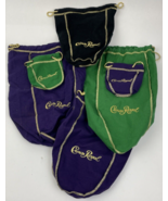 Lot of 6 Crown Royal Whisky Purple Green Black Drawstring Bags Assorted ... - €18,51 EUR