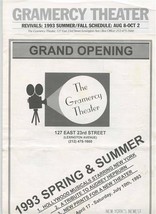 Gramercy Theater Grand Opening &amp; Elizabeth Taylor Films Programs 1993 Ne... - £13.91 GBP