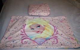Disney Frozen Sister Love Elsa Anna Pillowcase Full Fitted Sheet Pink 9&quot; Pocket - $11.65