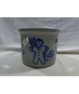 2013 David Eldreth Pottery Salt Glaze Christmas Gingerbread Man Candle C... - $33.77 CAD