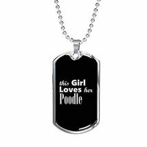 Poodle v2s - Luxury Dog Tag Necklace Lover Owner Mom Gifts - £31.92 GBP
