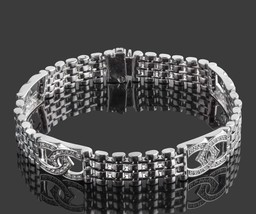 Men&#39;s 1.30 CT Lucky Horseshoe Diamond 8&#39;&#39; Bracelet 14k White Solid Gold ... - $9,503.28
