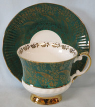 Elizabethan Green Sovereign Tea Cup &amp; Saucer - £19.38 GBP