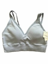 Tranquil &amp; True Plunge Ribbed Smocking Band Padded Bra Seamless Straps S... - $232.09 MXN