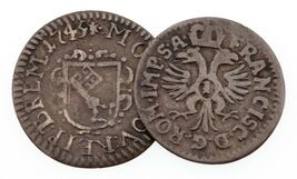 Lot of 2 German States Bremen 1745 - 1748 1 Groten in VF - VF+ Condition - $72.99