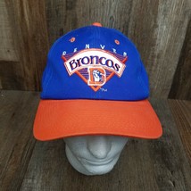 VTG Denver Broncos  NFL Licensed Snapback Hat Cap Embroidered Blue Orange 90s - £58.10 GBP