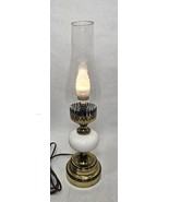 Vintage Lamp Table Boudoir Candle style light With Bulb And Chimney  - €29,85 EUR