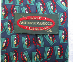 Amherst &amp; Brock Gold Label Imported All Silk Twill Tie Bohemian Eyelash Print - $23.74