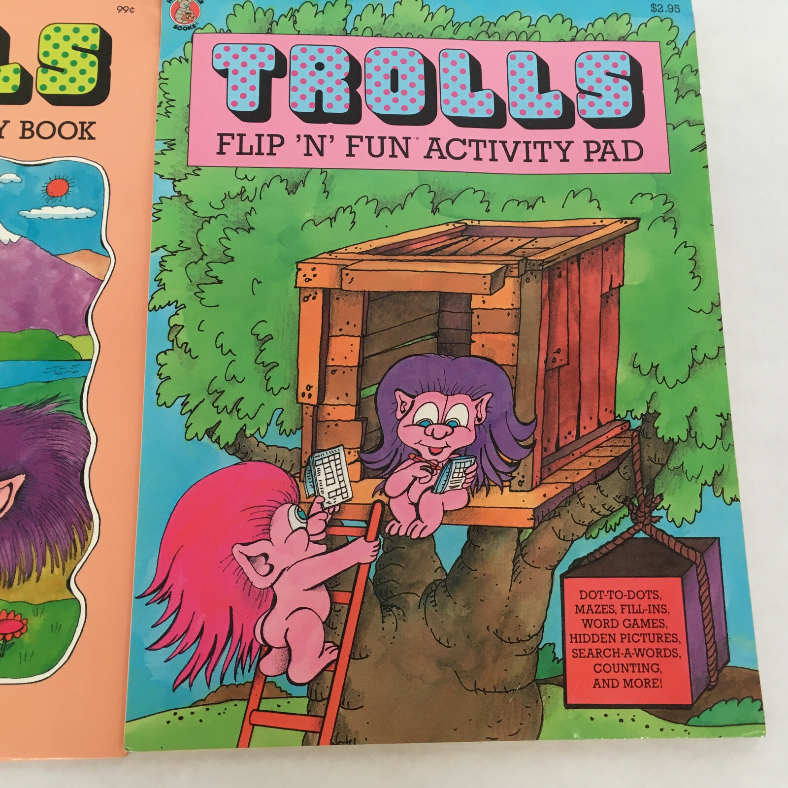 Vintage trolls coloring and activity book pad PB 1990s honey bear books Item image 2
