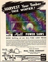 1948 Print Ad Mall Power Saws Man Cuts Down Tree Chicago,IL - $12.14