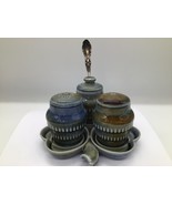 Vintage WADE Irish Porcelain Condiment Set Salt Pepper Mustard Tray Spoo... - $646.81 MXN