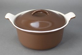 Le Creuset Rare #18 Brown Enamel Cast Iron Au Gratin Baking Pan With Lid Vintage - £115.65 GBP