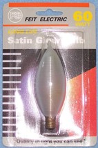 Satin Glow 60W 120V B10 Candelabra Bulb E12 Base BP60C11 - £3.48 GBP