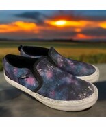 Vans Galaxy Slip-On Sneakers Mens 6 Women’s 7 Black Purple - $32.14 CAD