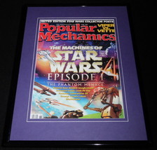 Star Wars Phantom Menace Framed 11x14 ORIGINAL 1999 Popular Mechanics Cover - £27.08 GBP