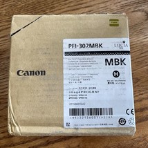 New Genuine Canon PFI-302MBK 2215B001AA Matte Black Ink Exp 2016 - £61.66 GBP