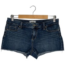 Paige Womens Size 29 Bobby Short Cut Off Raw Hem Low Rise Denim Shorts Blue - $25.73