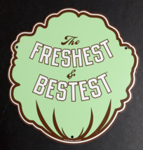 Authentic Jimmy Johns The Freshest &amp; Bestest Green Lettuce Tin Sign 8.5&quot;h x 8&quot;w - $17.99