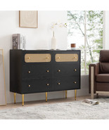 6 Drawer Dresser, Floor Storage Drawer Cabinet - Walnut - £204.89 GBP