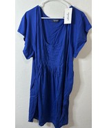 Swimsuits For All Women’s Blue Pullover Short Sleeve Swim Cover Up Top S... - $29.69