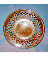 Vintage Pierced Silvertone Footed Compote-5 inches tall - $27.44 CAD