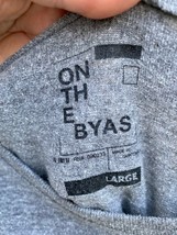 Men&#39;s On the Byas Grey 100% Cotton Long-Sleeve T-Shirt LARGE - $14.80