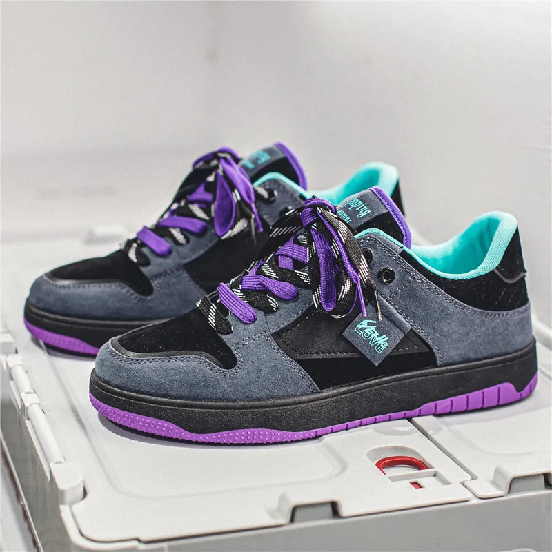 Purple Men&#39;s Sneakers Trend Brand Men Casual Shoes Comfortable Running S... - $45.90
