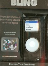 Bling for Apple ipod Nano Protective Case Decorative Stones DIY Peel Stick Black - £4.69 GBP