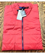 Johnnie-O Vest Mens Large Packable Golf Quilted Malibu Red NWT - £62.84 GBP