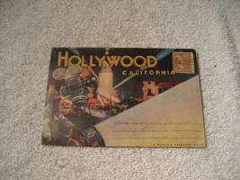 Hollywood California Souvenir picture Postcard Folder 1940s 12 pictures - £15.56 GBP