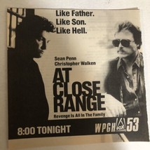 At Close Range Tv Guide Vintage Print Ad Christopher Walken Sean Penn Tpa12 - £4.73 GBP