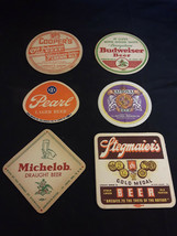 Vtg Collectible Lot Of Beer Bar Coasters Pearl National Beer Coopers Bud... - £23.87 GBP