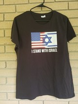 I Stand With Israel - Black T-Shirt Size: Large - £8.73 GBP