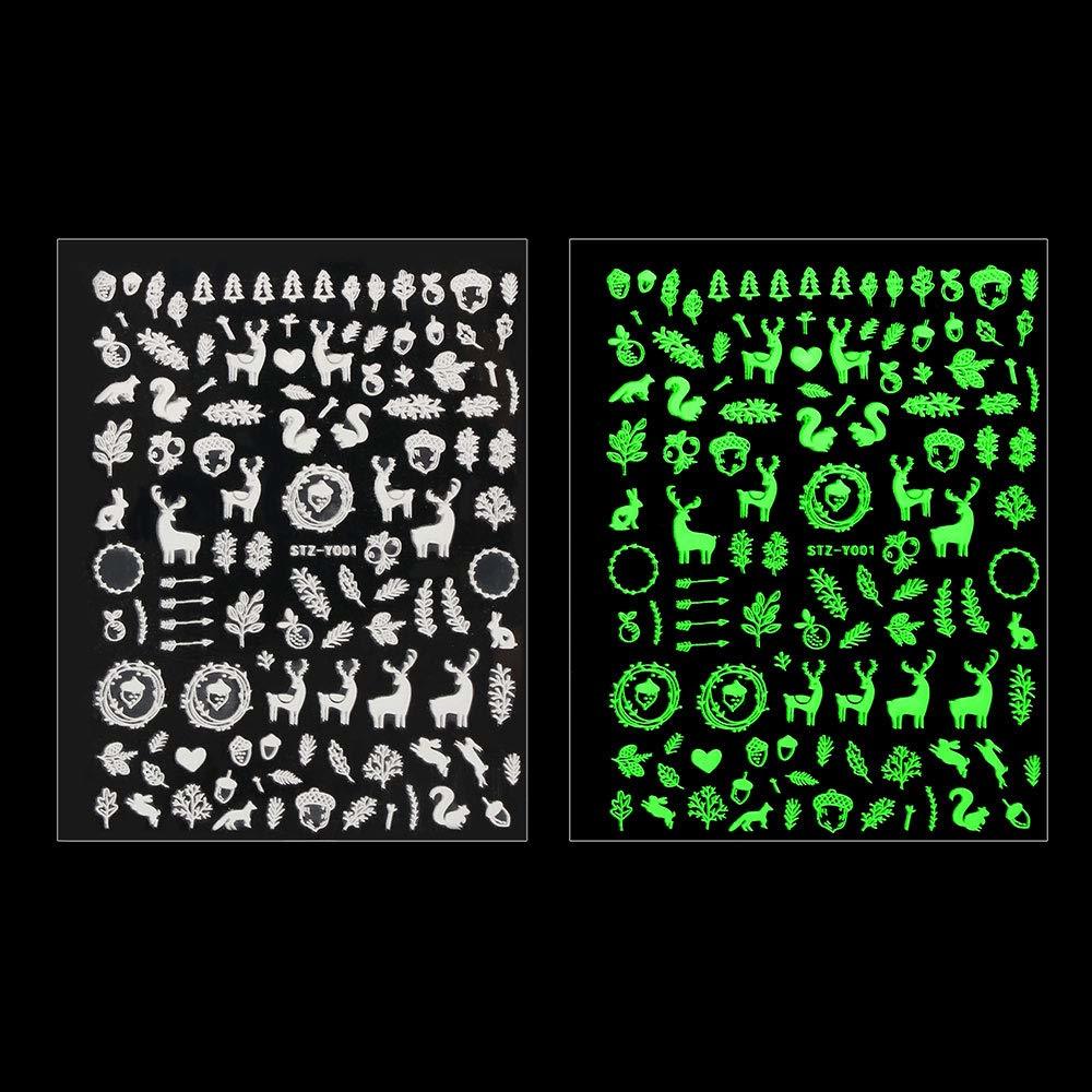 New Adhesive Decals DIY Manicure Nail Art Slider Nail Sticker Christmas White Sn