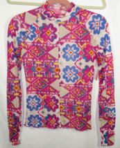 Free People Movement Fairisle Magenta Printed Long Sleeve Top Size S - $60.00