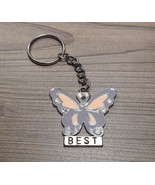 Butterfly Silver Tone Metal Enamel Keyring Keychain BEST Tag w/ Crystal ... - €5,97 EUR